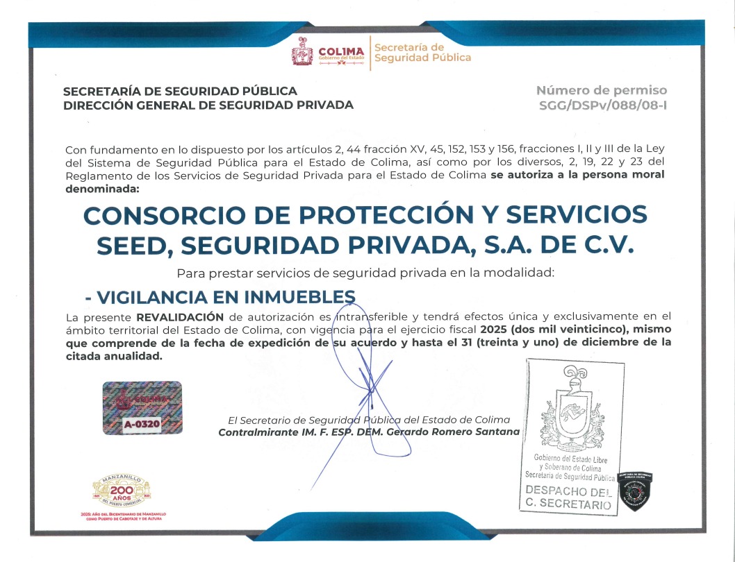 Permiso estatal de seguridad privada
